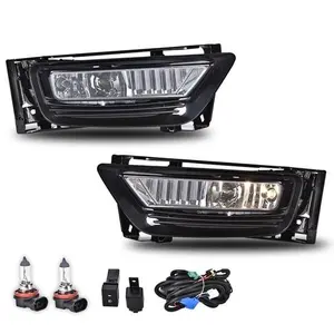 Fit For 2013 2014 2015 Honda Accord Sedan Smoke Front Bumper Fog Lights W/ Bulbs