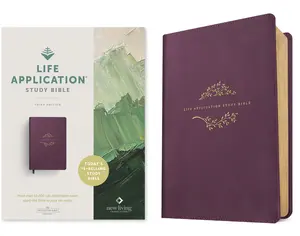 NLT Life Application Study Bible, Third Edition (Leatherlike, Purple, Red Letter) -- New Living Translation - Bible