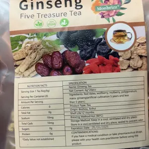 Product Review of Ginseng Five Treasure  Wolfberry Tea Men's Health Mulberry Herbal Tea 20/40/60bags - Beverage from A**2