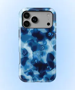 Sea Blue Tortoise Shell Phone Case Ocean Turtle shell pattern Cover for iPhone 17 16 15 14 13 12 Samsung S26 S25 S24 Pixel 10 9 8