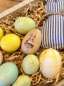 Engraved Personalized Easter Egg Rattle Wooden Egg | Baby's First Easter Keepsake, Custom Easter Basket Filler, Unique Easter Gifts for Kid, gifts for friends, relatives, family.