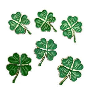 Lucky 4 leaf clover enamel pin