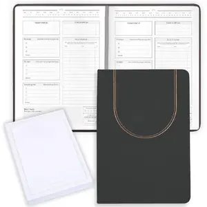 ADHD Daily Planner for Neurodivergent Adults – Premium Leather Productivity & Task Management Planner with Guided Focus Pages, 170gsm Paper, Gold Foiling & Gift Box – Undated| A5 (Black)