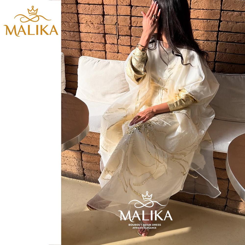 2pcs Set Newdrop Middle Eastern White Flower Brocade Semi Sheer Dress with Soft Lining and Belt Luxury Wedding Party Muslim Kaftan Long Robe