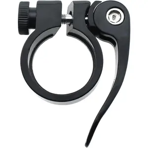28.6mm Diameter Mountain Road  Part  Seatpost Clamp Black Aluminium  Quick Release Seat Clamp Suitable for 25.4mm Seatposts