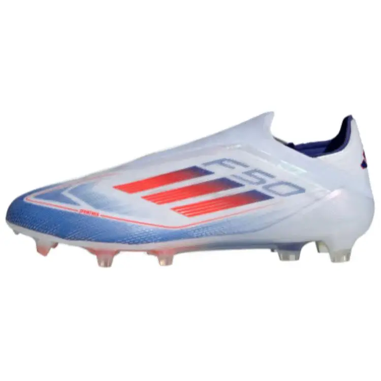Adidas F50 Elite Laceless FG Cloud White Solar Red Lucid Blue Comfort Soccer Cleats Unisex IF8819