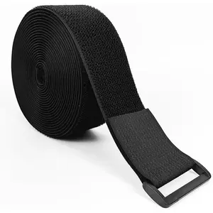 Hook and Loop Straps, 2'' x 16', Fastening Cinch Straps with 15 Buckles, Cut to Length, Heavy Duty,   Straps, Cord Straps, 16  Long Cord Strap for Storage and Organization