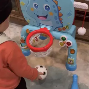 DADAPALS 3-in-1 Toys for 1 2 3 Years Old Boys Girls, Baby,Toddler Basketball Hoop & Soccer Goal & Baseball Sport Activity Center，Interactive Musical Sports Toys,  Valentine’s Day Gifts for Her