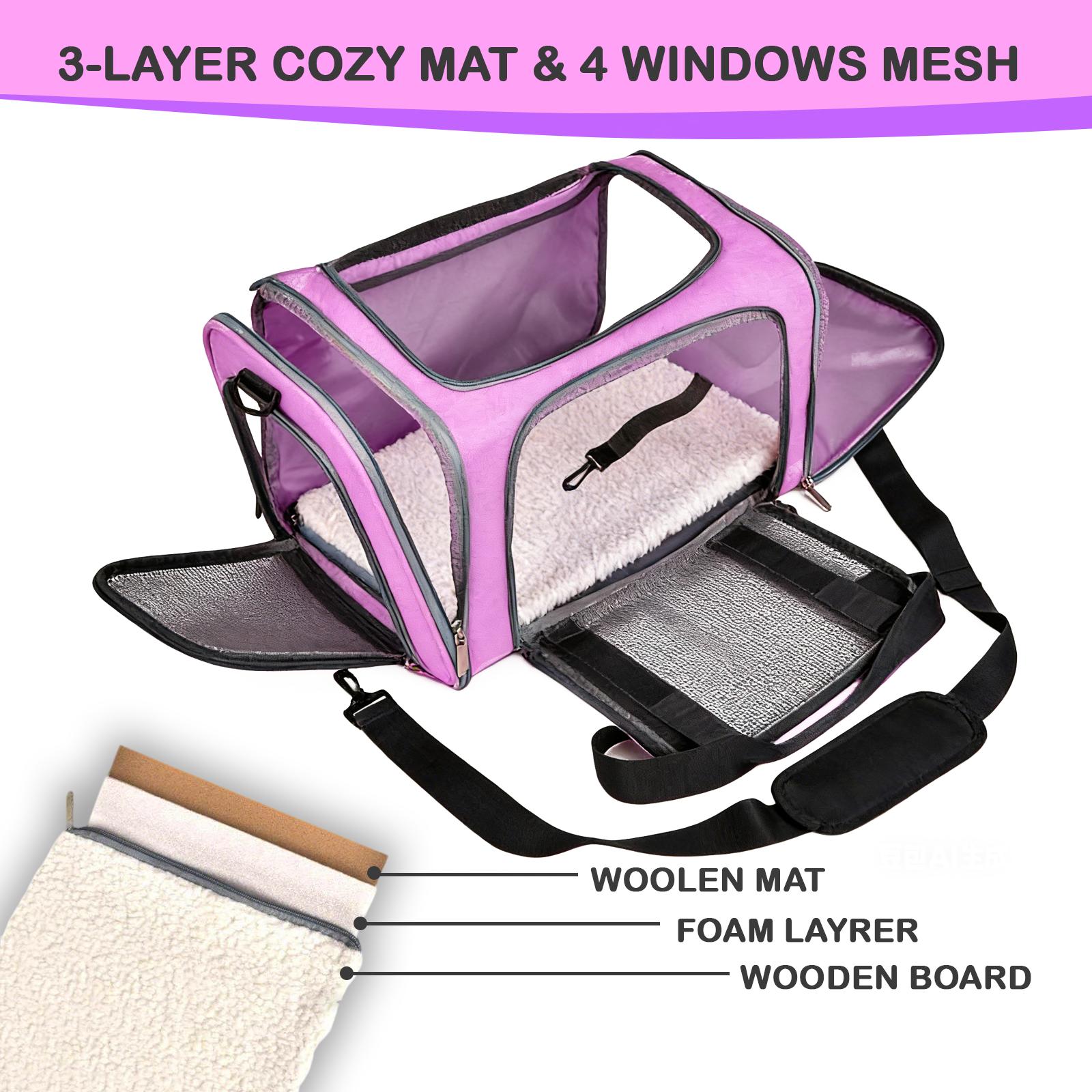 COZPAW Large Cat Carriers Dog Carrier Pet Carrier for Large Cats Dogs Puppies up to 25Lbs, Big Dog Carrier Soft Sided, Collapsible Travel Puppy Carrier - Large