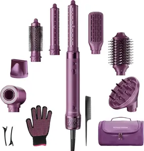 Mythsight 8 in 1 Hot air styler, High-speed hair drye, Auto wrap curler, Volumizing styling blower brush, Hair blow dryer brush, Smooth & Frizz-Free blowout no heat damage, Perfect gifts for Women, Friend, Mother's Day gifts  (Travel Case)