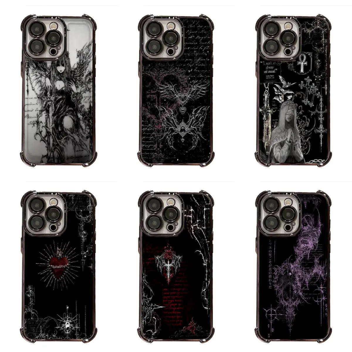 Cybersigilism Gothic INS Style Y2K Fashion Unique Artistic Design Phone Case for IPhone 17 16 15 14 13 12 11 Pro Max Plus Air Protective Shockproof Drop-proof Retro Stylish Gift