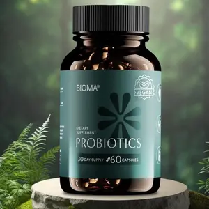 Bioma Probiotics Prebiotics – 3-in-1 Gut Health Formula | 60 Capsules Dietary Supplement for Digestive Health, Immune Support