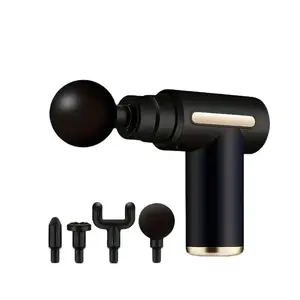 Portable Mini Deep Tissue Massage Gun - Personal Care Percussion Massager with 4 Heads for Muscle Recovery, Pain Relief