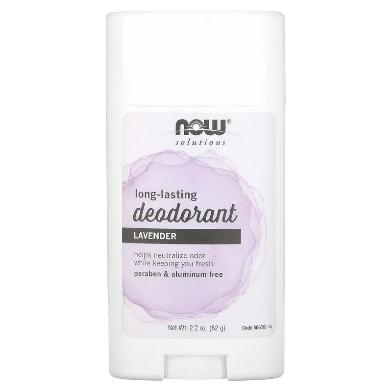 NOW Foods Solutions, Long-Lasting Deodorant, Lavender, 2.2 oz (62 g)