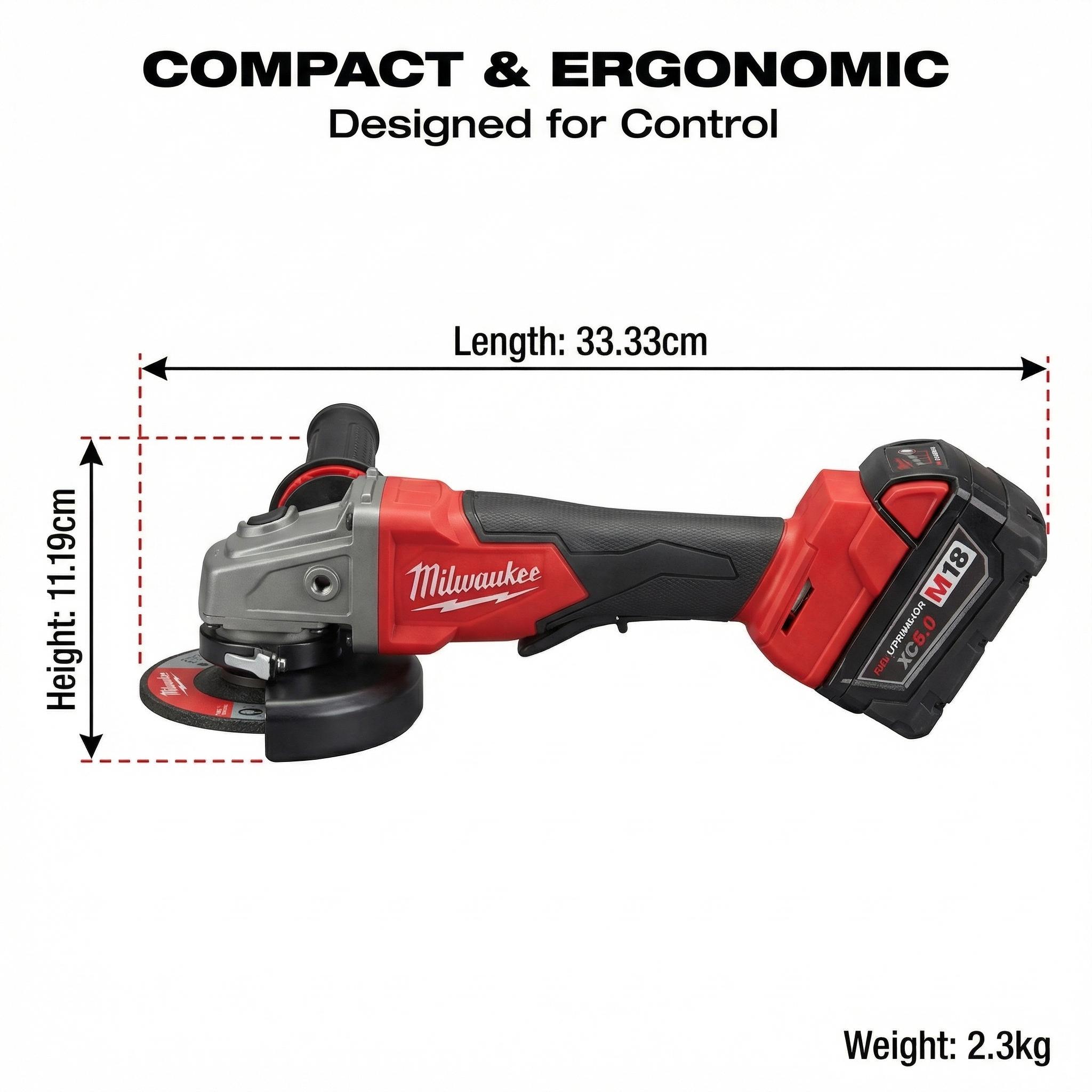 Milwaukee Brushless Grinder 125mm For Cutting Work tool kit set