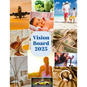 Vision Board Book 2025: This Goal Setting Workbook has 134 Pages of Vision Planning, Goals Reflection and Vision Board Blank Sheets to be filled out, ... Perfect Gift for Him or Her. 8.5 X 11 Inches Paperback – October 15, 2024
