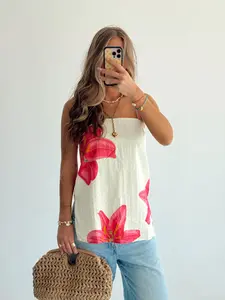Lucille Hibiscus Top