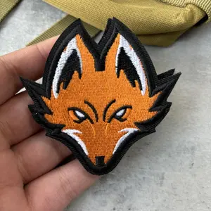 Fox Morale Badge Patch Embroidery Durable Hook&Loop Tactical Patches Military Army Chevron Armband Backpack Stickers