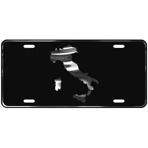 CustoMonsterDesigns Italy Map Heavy Duty Aluminum License Plate