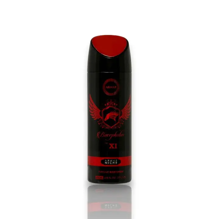 Armaf Bucephalus #XI Niche Limited Edition Men's Perfume Body Spray, 6.8 oz, Aromatic Amberwood Luxurious Scent