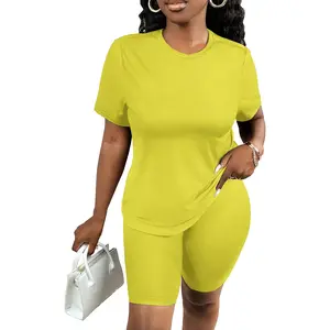 FANDEE Two Piece Outfits for Women Summer Beach Short Sets Active Tracksuits