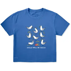 Women's Gulls Will Be Gulls Short Sleeve Crusher Boxy Tee