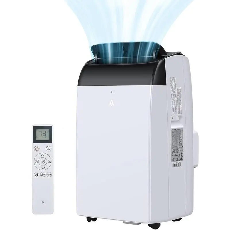 Gaomon 12000 BTU Residential 4-in-1 Portable Cooling Unit - Cooling Capacity, Dehumidifier, Fan, Sleep Mode, Remote Control, 24-Hour Timer, Gimbal Wheels, Quick Setup, Installation Kit for Healthier Living Environment (Covers Up to 550 Sq Ft), Study