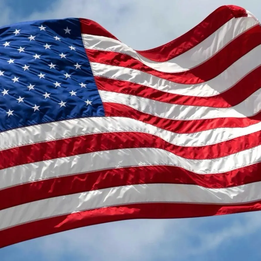 American Flag 3x5 FT Outdoor - USA Heavy duty Nylon US Flags with Embroidered Stars, Sewn Stripes and Brass Grommets