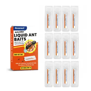 Hozonex Ant Killer Bait Stations- Liquid Bait to Eliminate Ants - Bait System - 12 Count Stations for Effective Indoor Ant Control