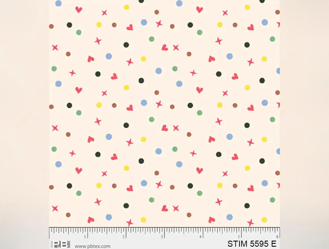 Story Time | Happy Dot Ecru by Jill McDonald for P&B Textiles | STIM 5595 E