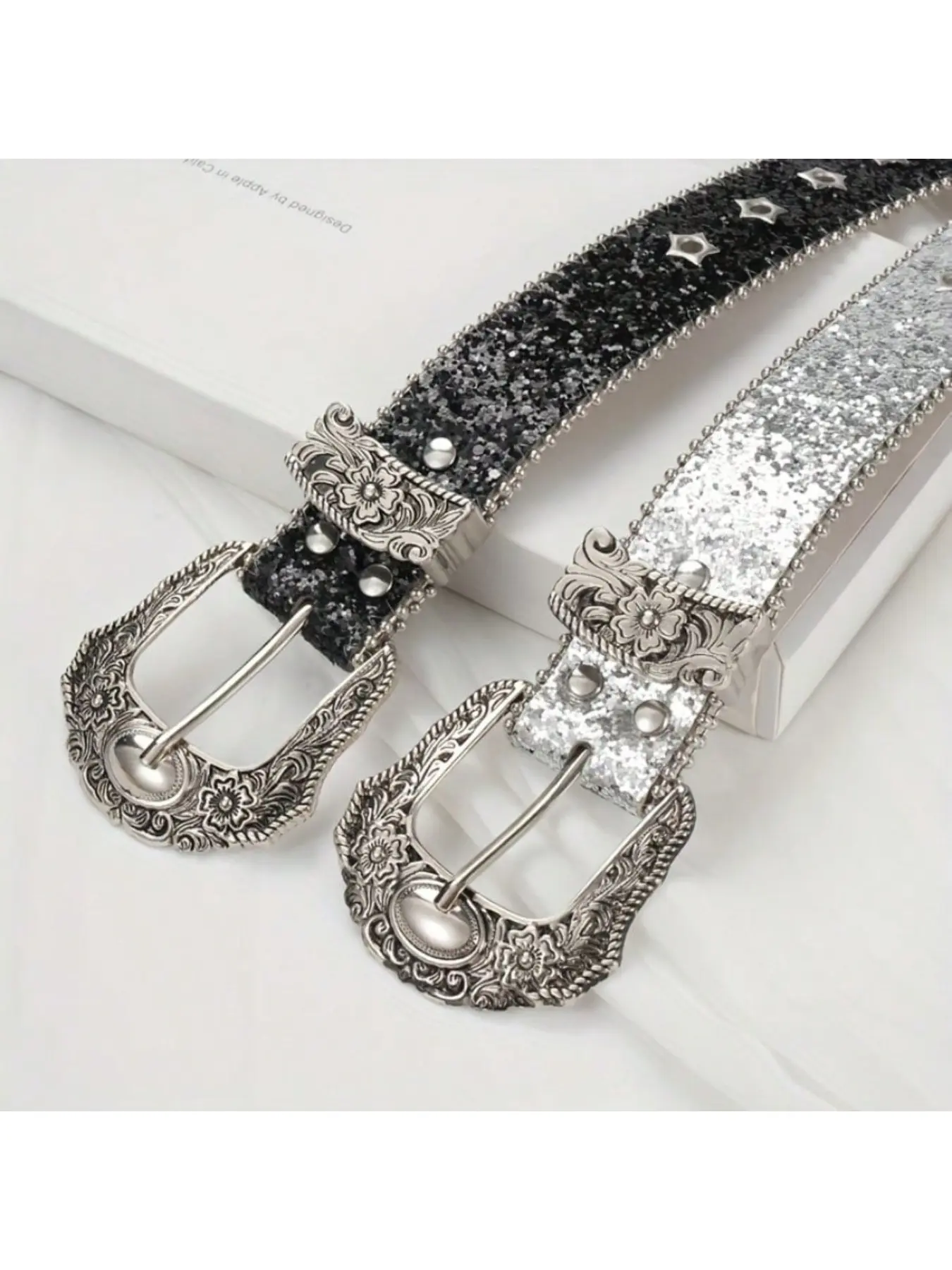 Luxury Rhinestone Thin Belt, PU Leather with Alloy Buckle, Ideal for Festivals, Parties & Daily Commutes, Rhinestone Decor Belt, Sparkling Western Belt, Bling Western Belt, Rhinestone Decorated Belt
