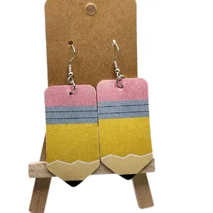 Pencil Earrings - Fun Whimsical Stationery Inspired Accessories for Teachers Students Lightweight Comfortable Unisex Novelty Design