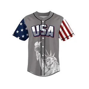 American baseball sweatshirt, Statue of Liberty printed T-shirt, American flag sleeve design, Qixi Day men's patriotic sweatshirt