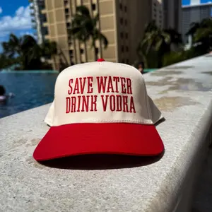 Save Water Drink VODKA Vintage Trucker Hat embroidered, Nashville Hat for Women, Country Concert Hat Day Drinking, vacation Hat for her