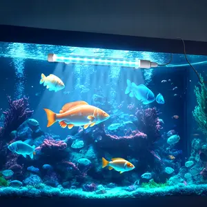 USB Powered RGB Aquarium Light, Adjustable Brightness & Color Modes, Multi-Color LED Fish Tank Lamp, Durable Aluminum Alloy, Easy Install