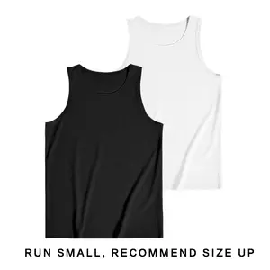 Men's Basic Plain Black Sleeveless Cotton Tank Tops Pack - Classic Menswear, Graphic Print Fabric, Casual Streetwear for Daily & Fitness Athletic Workouts
