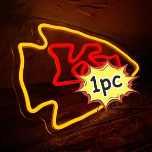 Football-themed neon sign, USB powered, with dimmable LED lights. Perfect for game rooms, man caves, and home bar decor.  Makes a great birthday or Christmas gift for children and football fans.