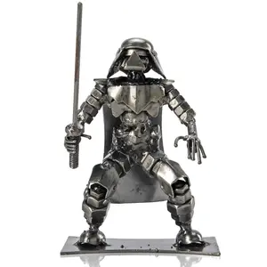 Darth Vader with Sword Inspired Recycled Metal Sculpture