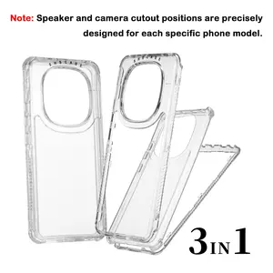 Full Coverage Durable Transparent Case for Xiaomi Redmi Note 14/13/12s/11e/11s 4g 5g Pro Series, Shockproof Border Protection, PC+tpu Material