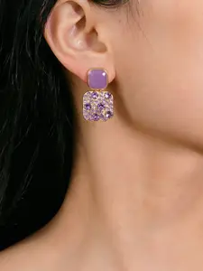 Luxurious Rhinestone Drop Earrings, Elegant Square Design, Perfect for Daily Wear, Office, Parties, Wedding Jewelry, Ideal Gift