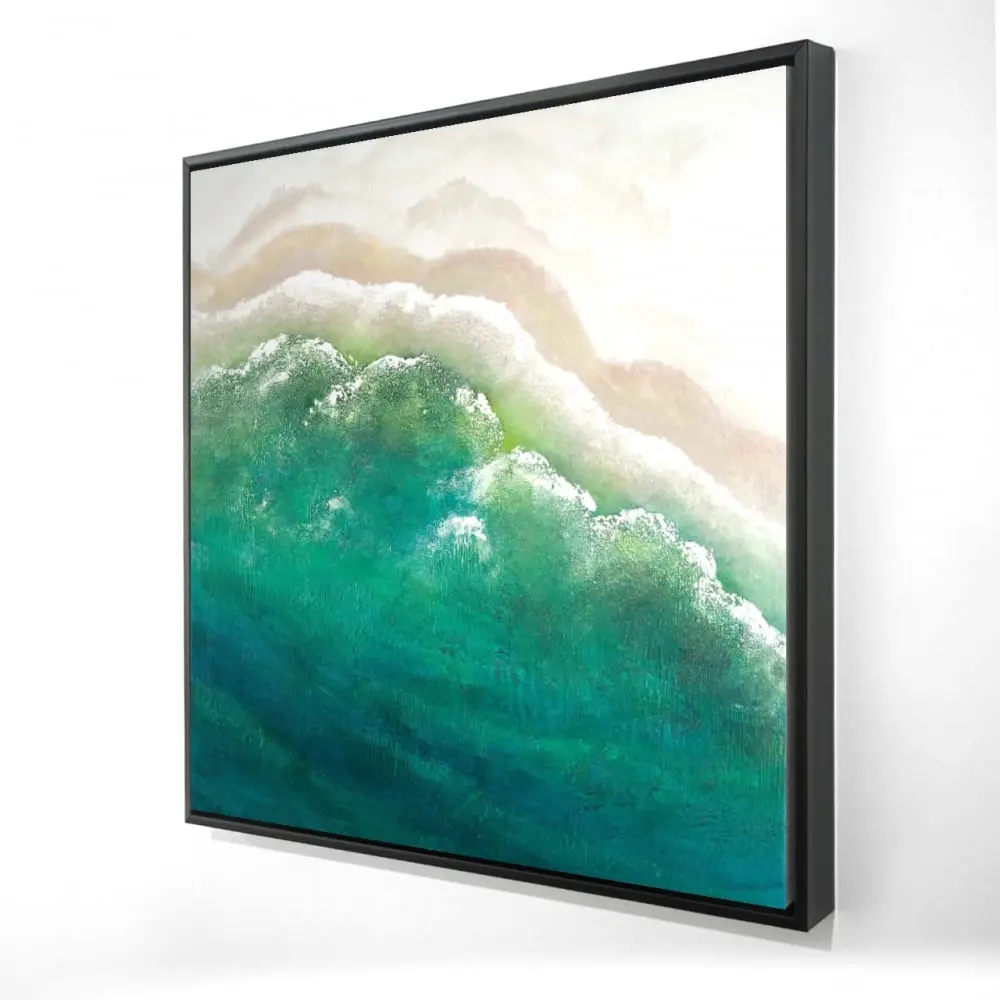 Begin Home Decor 2081-2424-CO60 24 x 24 in. Turquoise Sea Coastal Bedroom Canvas - Home Decor Framed Art