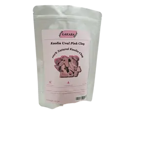 Lakaba Ural Pink Kaolin Clay, 200g (7oz) Pure Natural Cosmetic-Grade Additive-Free Garden Soil Additive for Normal Skin Radiant Repair, Single Item