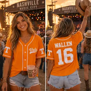 Country Music Baseball Jersey, Wallen Vol 98 Jersey, World Tour 2026 Concert Jersey, 2026 Baseball Jersey