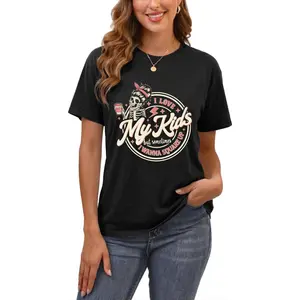 I Love My But Sometimes I Wanna Square Up Mom T-shirt, Funny Mama Graphic Printed T-shirt, Casual Style, Gift For Mom,  Tees For Women, Cute Mom Soft Fabric Tops, Vintage Women Daily Basic Outfits, Retro Funny Womenswear