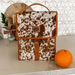 Cowhide Cowhide lunch Bag, Snack Bag, insulated thermal lunch box