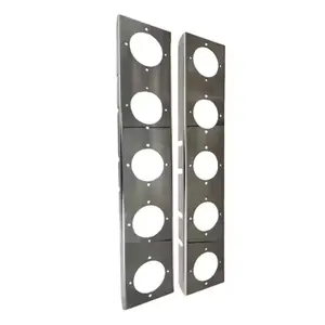 JML Kustoms – Peterbilt 15" Front Square Air Cleaner Brackets with 5 Watermelon Cutouts