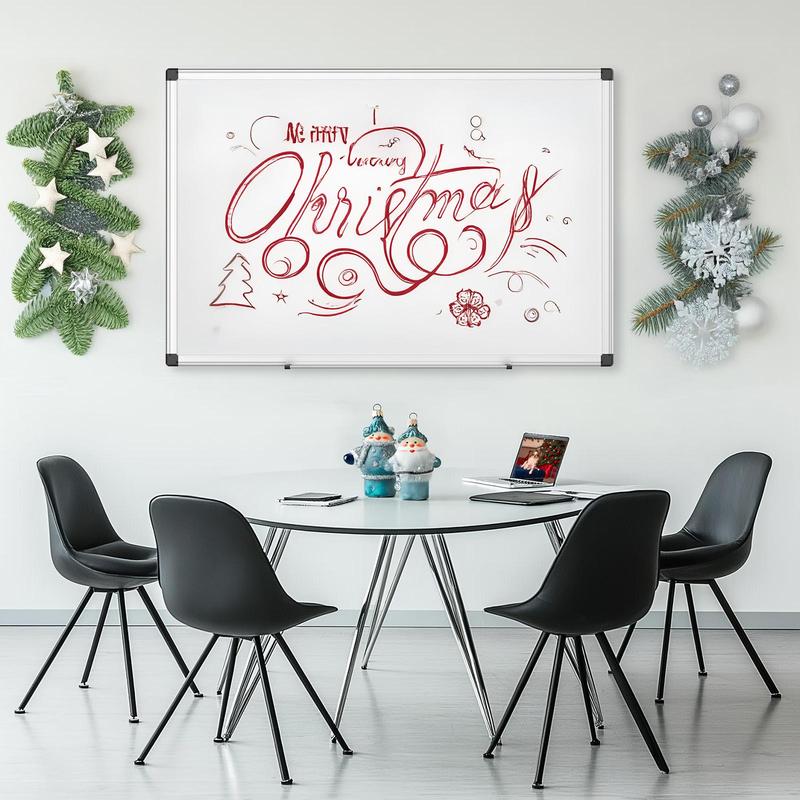 Magnetic Dry Erase Board 36 x 24 Inches White Board with Accessories, Includes Dry Eraser, Marker Tray & Fixing Kits