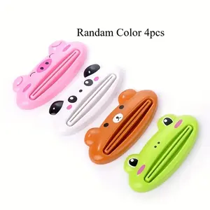 4-Pack Cartoon Toothpaste Squeezer, Cute Animal Toothpaste Tube Dispenser, Easy-To-Use Bathroom Accessories, Independent Style