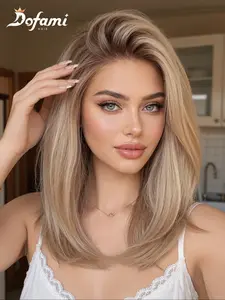 Women's Straight Lace Front Wig Cap, Adjustable Parting, Breathable Mesh, Natural Look, Ideal for Daily Wear and Events, Lace Frontal