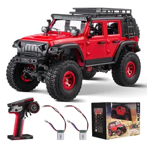 VEVOR Remote Control Car, 1: 24 Scale RC Car for Kids, All Terrain 4WD Off-Road Truck with Full Lighting, 1 Extra Shell 2 Rechargeable Batteries, 2-Speed Hobby Racing Car for 14+ Years Boys Girls